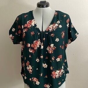 Madewell Rhyme Top in Spruce Blooms